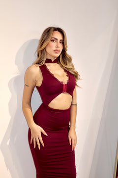 Dress Samanta Bordeaux