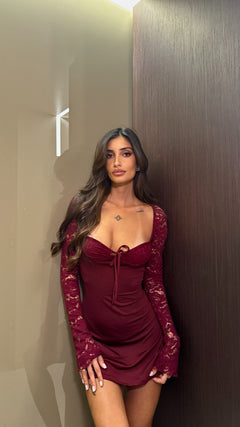 Dress Polly Bordeaux