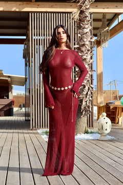 Dress Amalfi Bordeaux