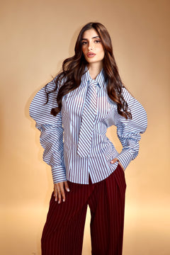 Camicia Zenda Celeste /Bordeaux