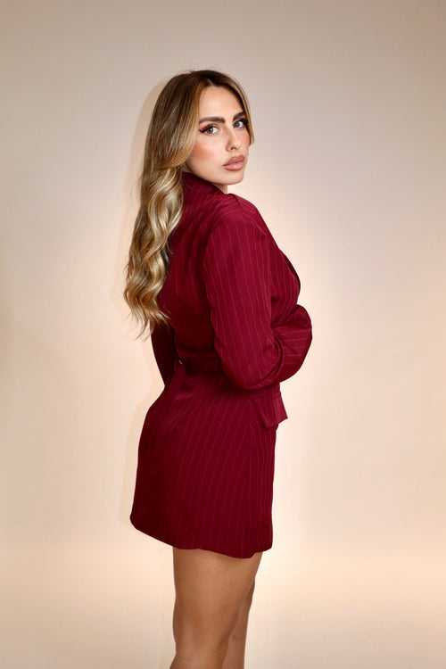 Dress Imperial Stripe Bordeaux