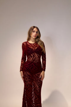Dress Zebra Bordeaux