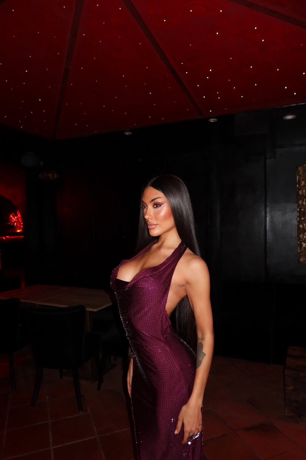 Dress Gyda Bordeaux