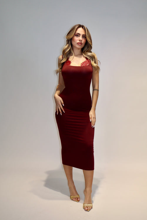 Long Dress Irmina Bordeaux