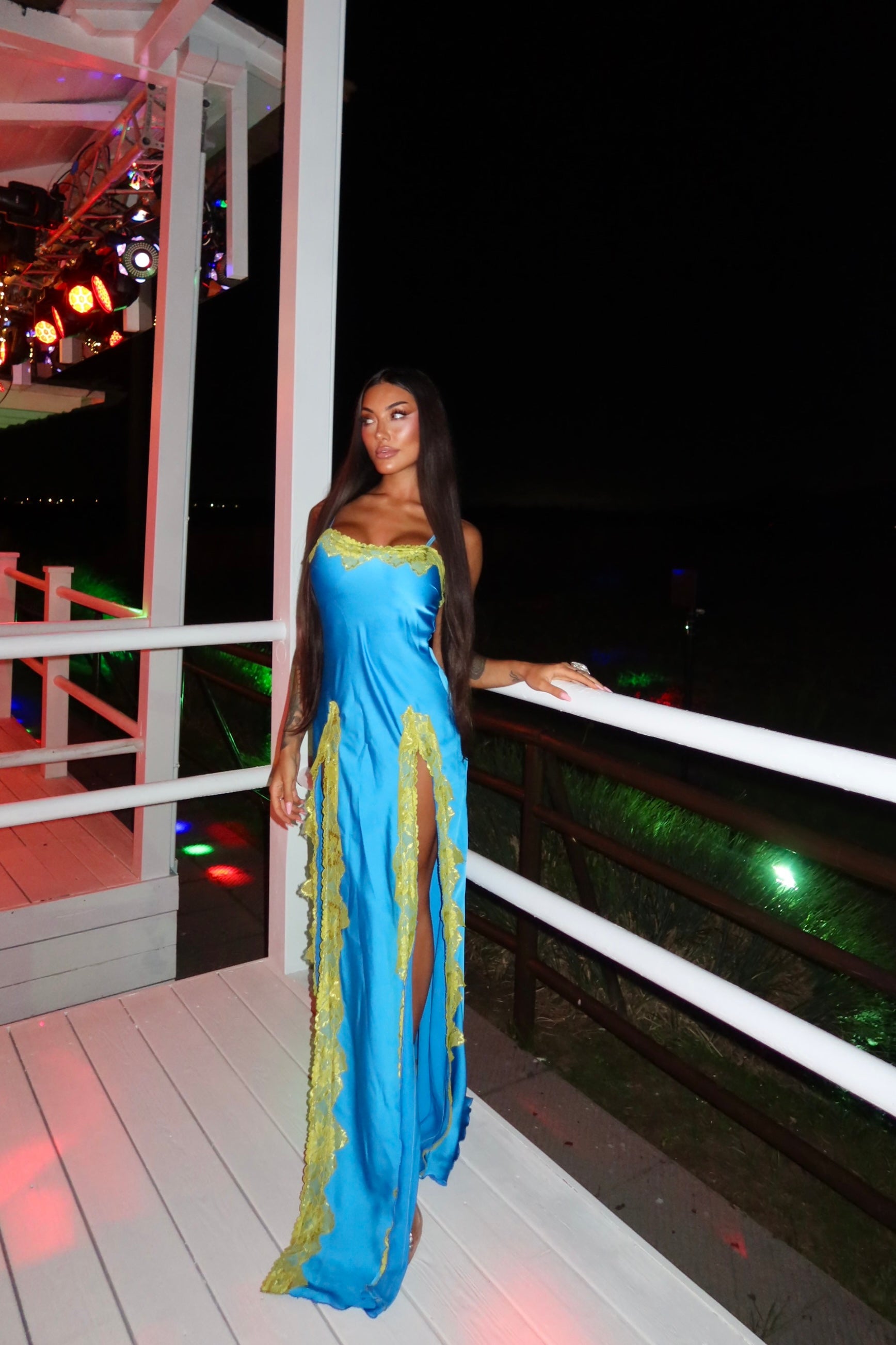 Long Dress Barcelona Blu