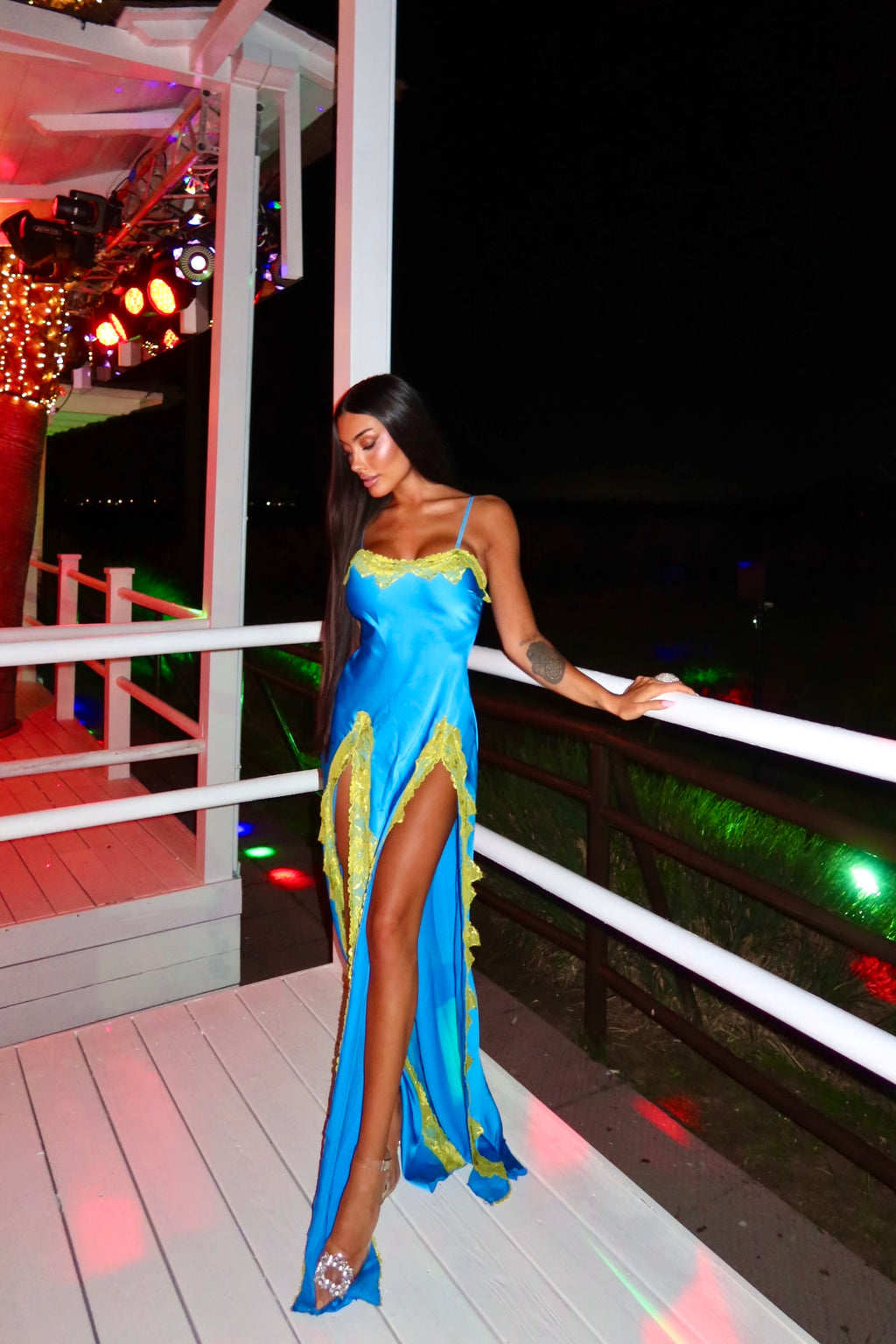 Long Dress Barcelona Blu