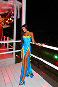 Long Dress Barcelona Blu