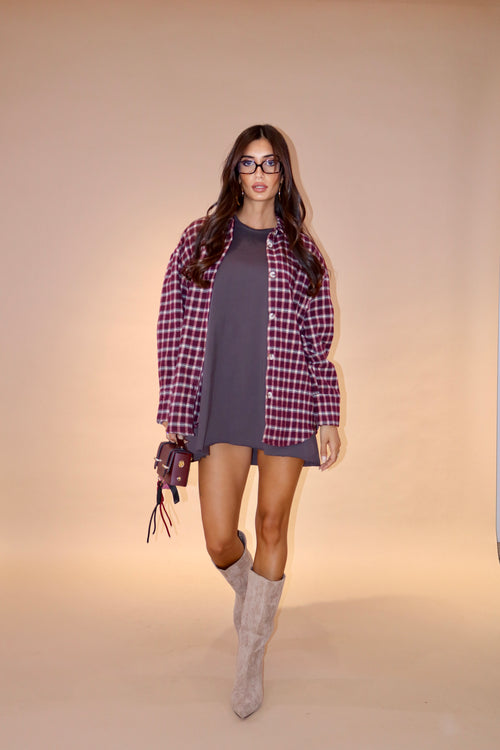 Camicia Forbes Bordeaux