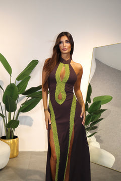Dress Élite Brown&Green