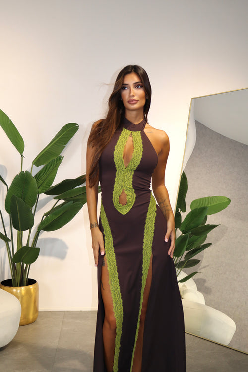Dress Élite Brown&Green