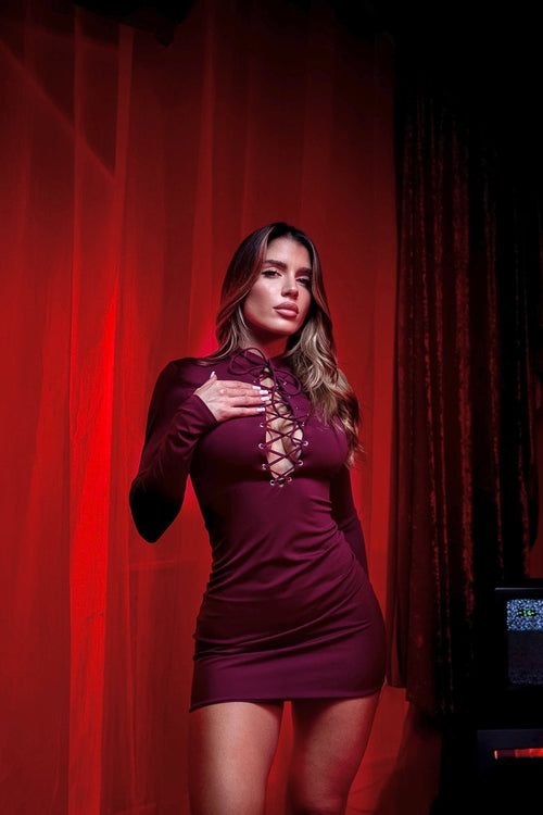 Dress Sweet Venom Bordeaux