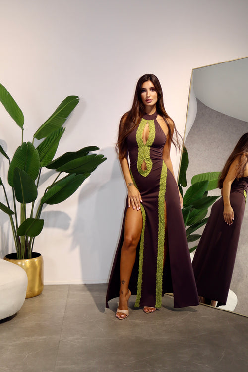 Dress Élite Brown&Green