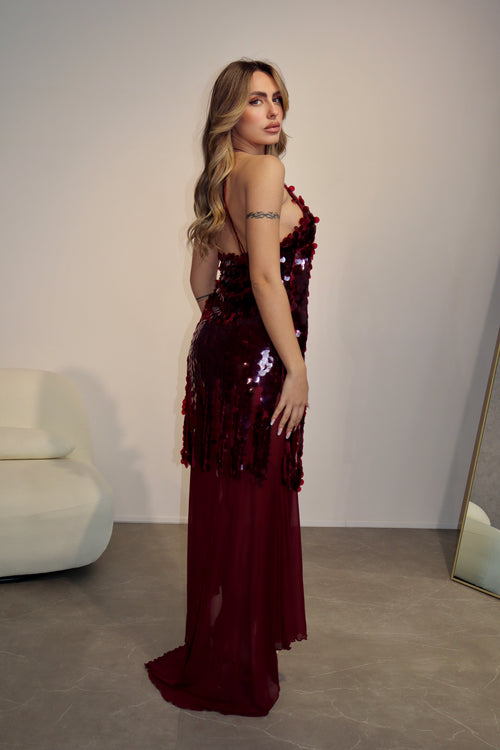 Dress Oksana Bordeaux