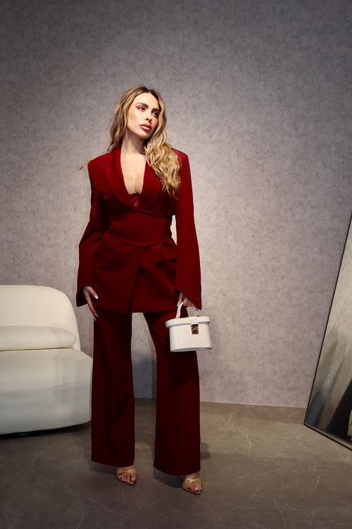 Tailleur Eleonora Bordeaux