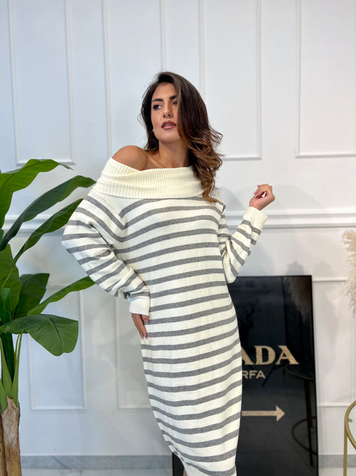 Dress Veronica Panna/Grigio