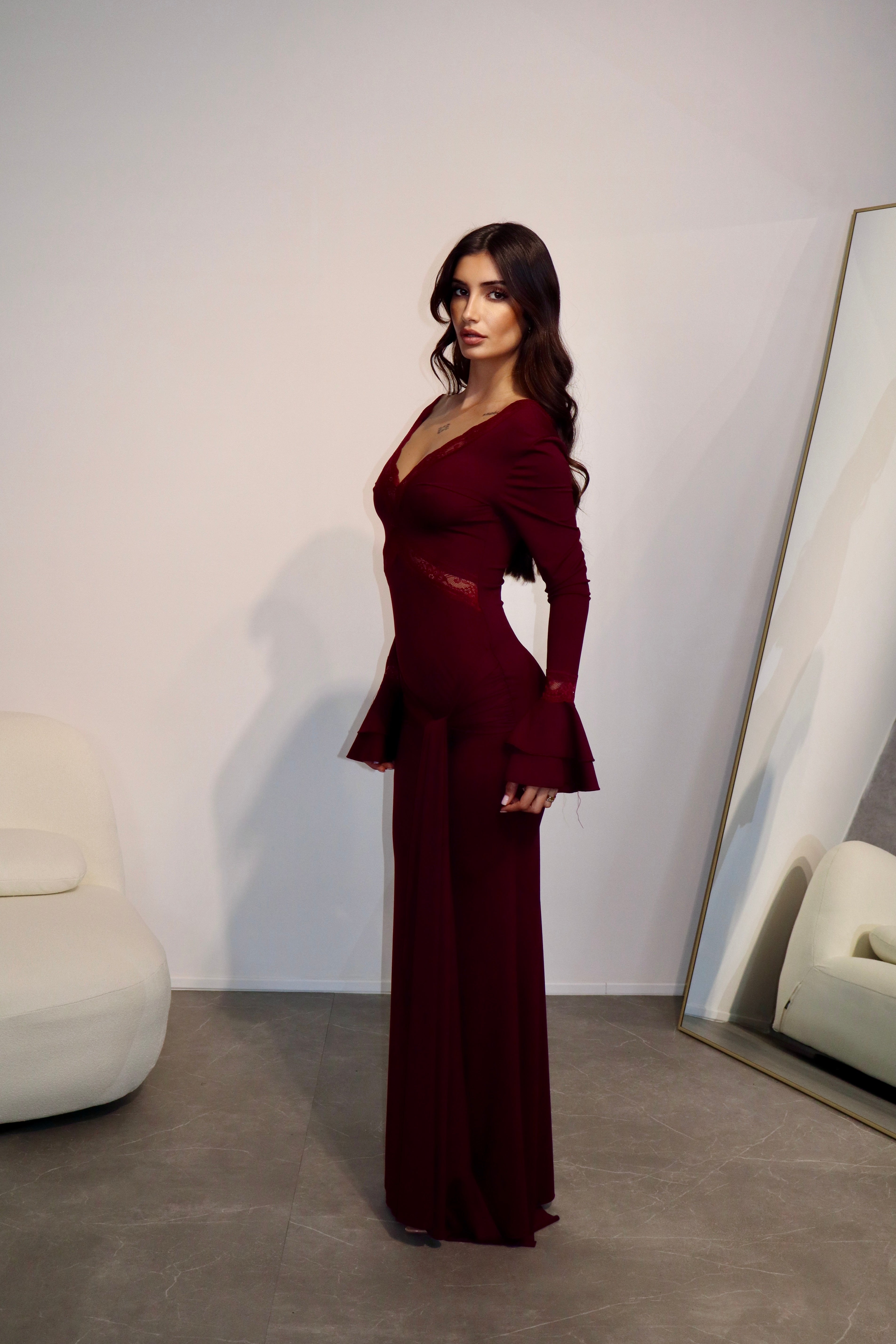 Dress Miuccia Bordeaux