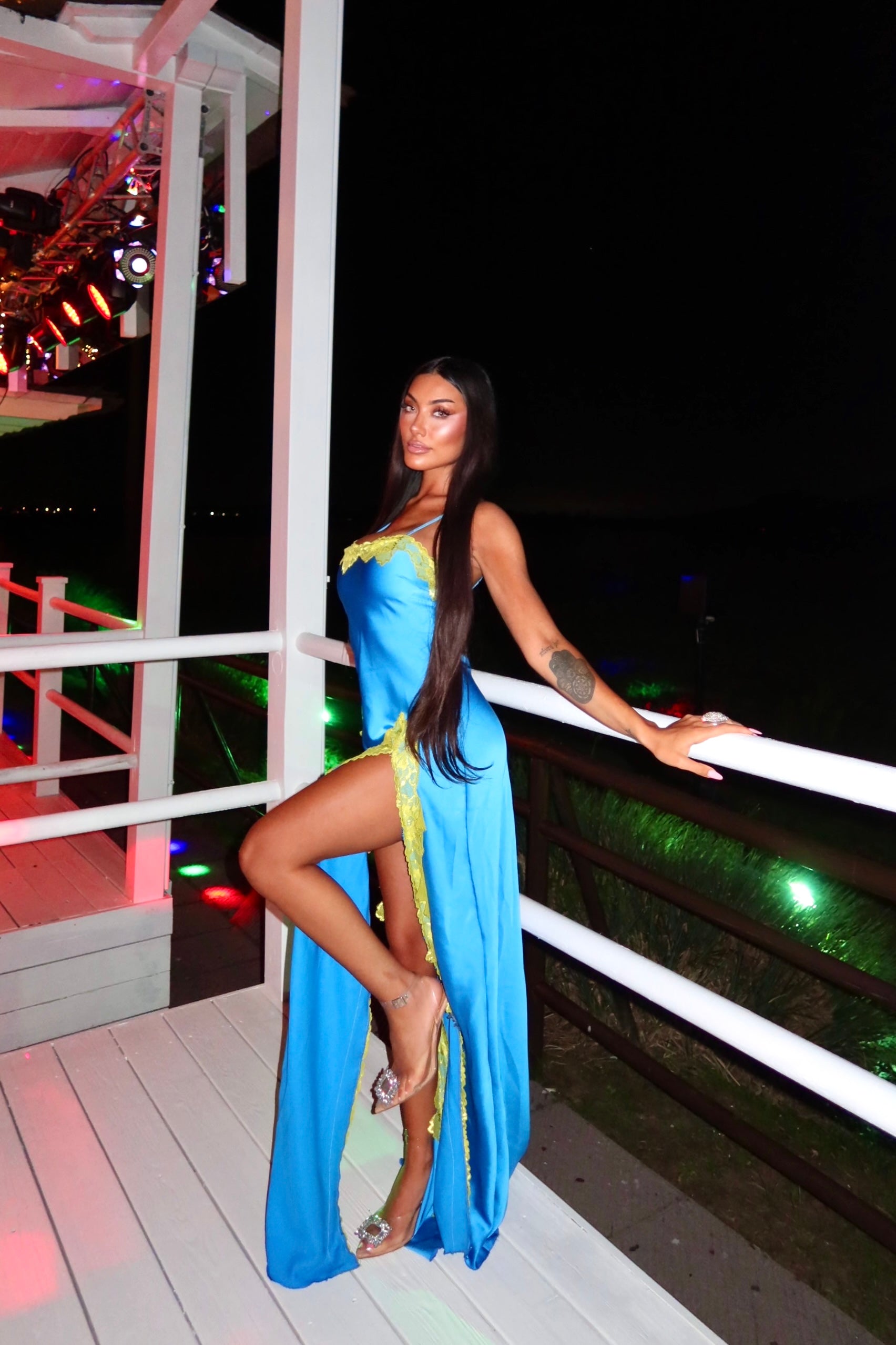 Long Dress Barcelona Blu