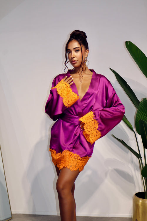 Dress Kimono Barcelona Bordeaux