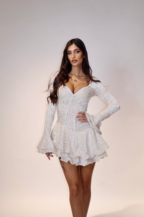 Dress Pricilla Shine White