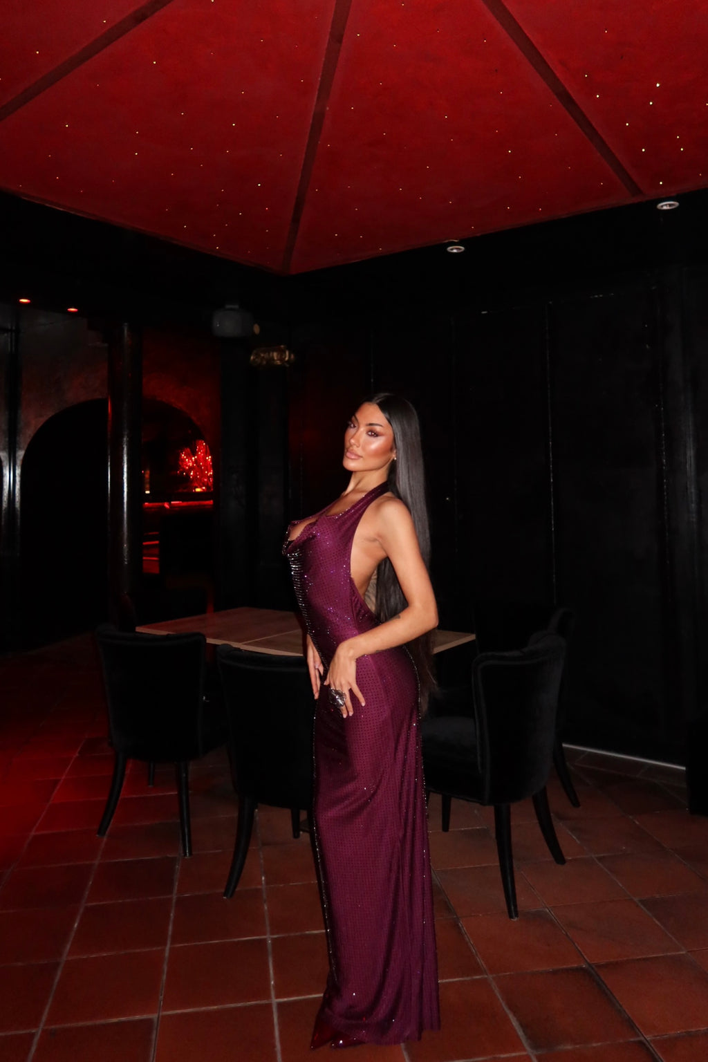 Dress Gyda Bordeaux
