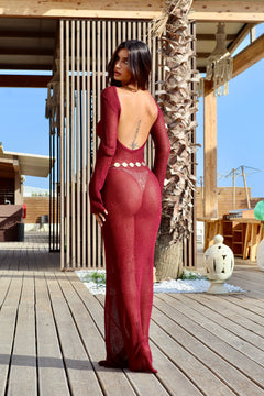 Dress Amalfi Bordeaux