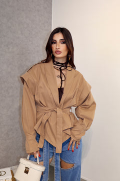 Trench Amyra Cammello